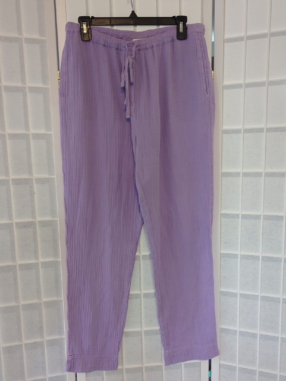 XiRENA White Gauze Top with Lavender Gauze Pant - Picture 7 of 11
